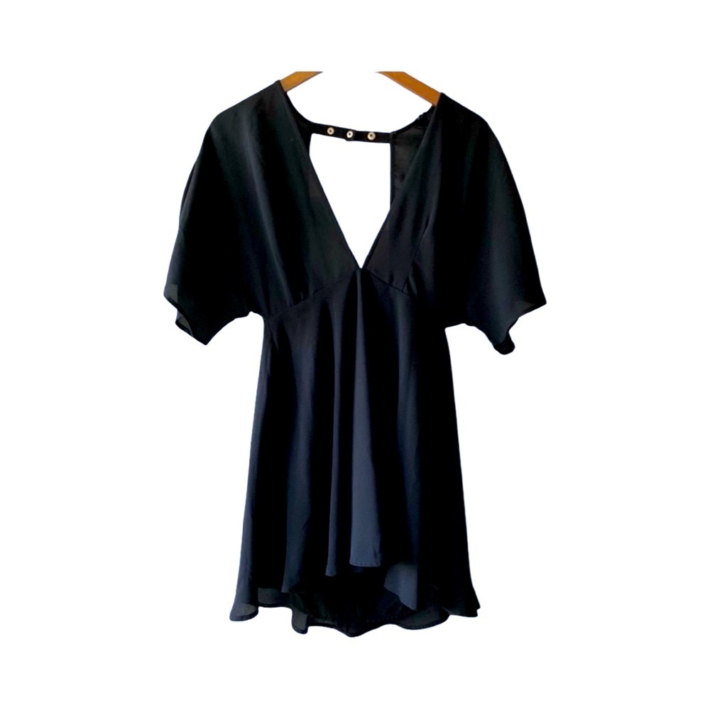 Cotton Candy L.A.  Stylish Black V-Neck Top dress